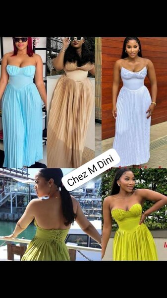 Robe Bustier Plissée Élégante