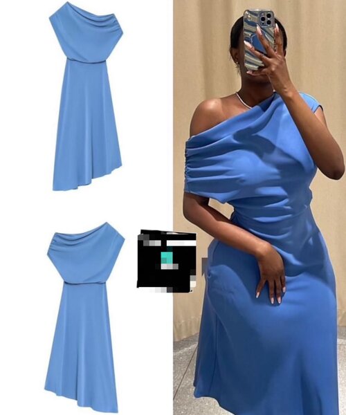 Robe élégante asymétrique