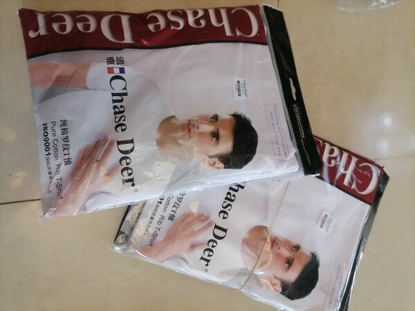 Men crew neck undershirt /body fit. Pure cotton rib t-shirt