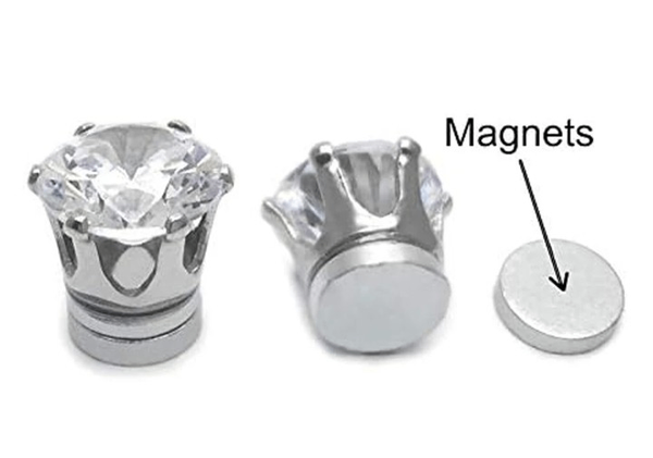 Boucles d'oreilles magnétiques brillantes