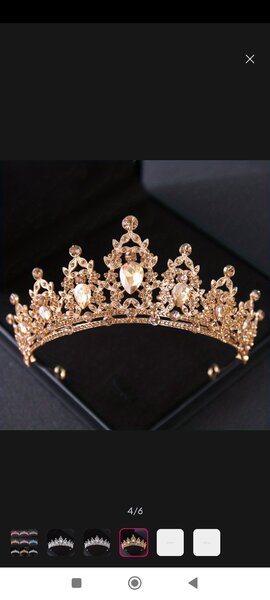 Bridal crown golden colour