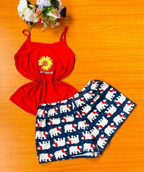 Pyjama d'été imprimé confortable