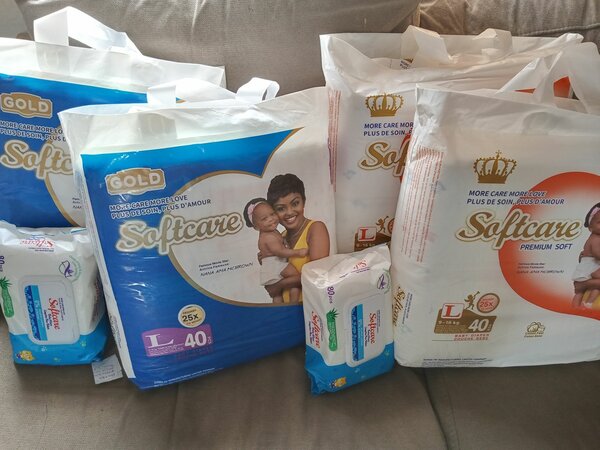 Softcare baby diaper and wipes for sale
