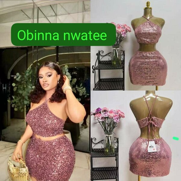 Robe pailletée rose chic