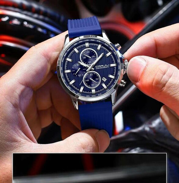 Montre Chronographe Homme Bleu