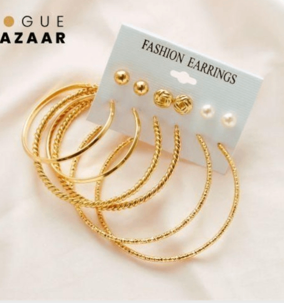 Ensemble de boucles d'oreilles tendance