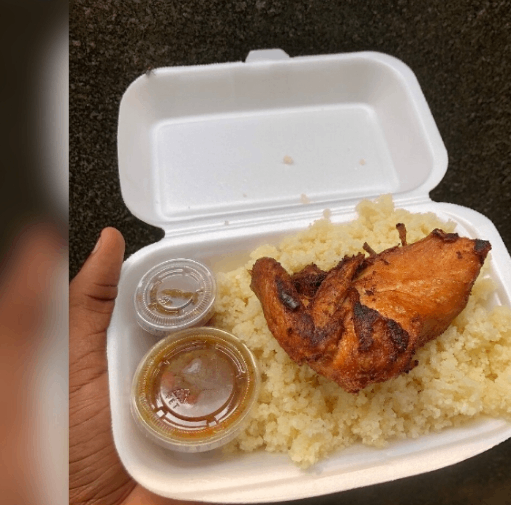 Poulet Frit Avec attieké