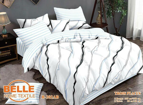 2 draps 2 taies d'oreillers