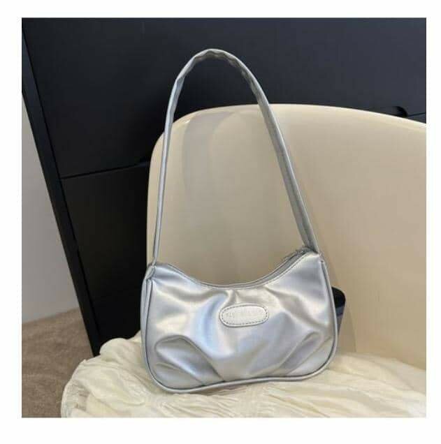 Sac bandoulière argenté chic