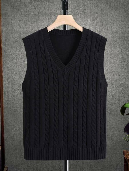 Pull sans manches en laine