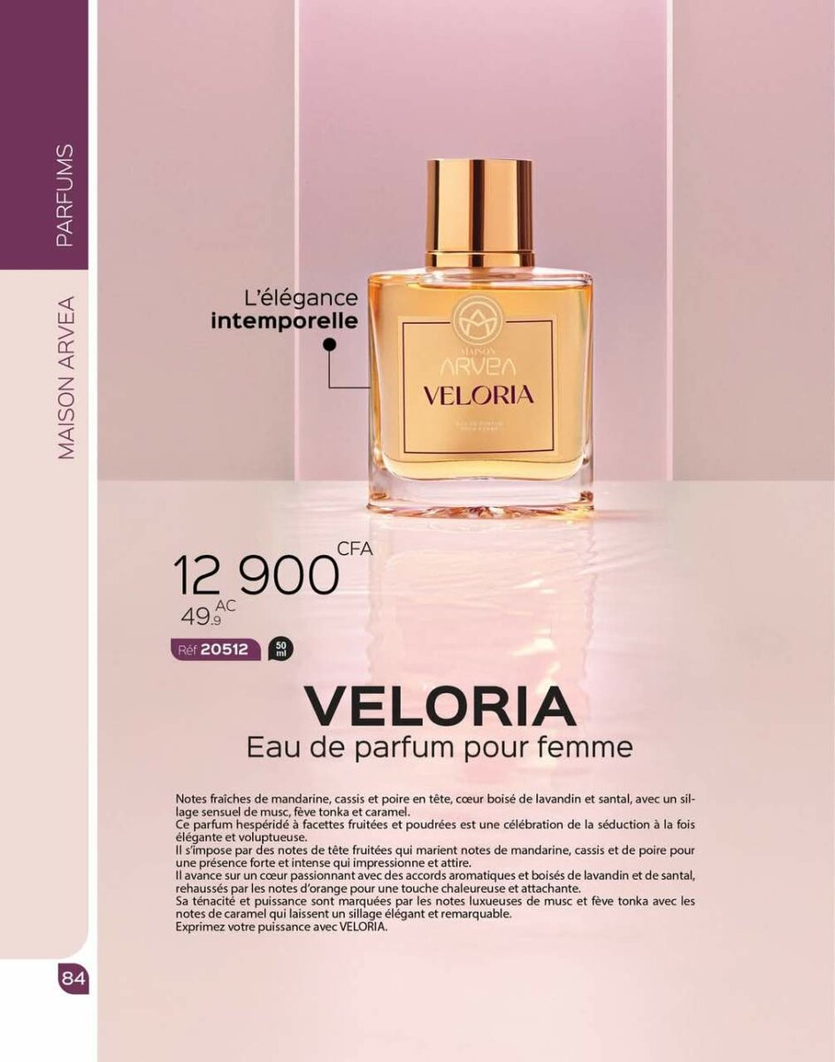 Veloria Eau de Parfum Femme