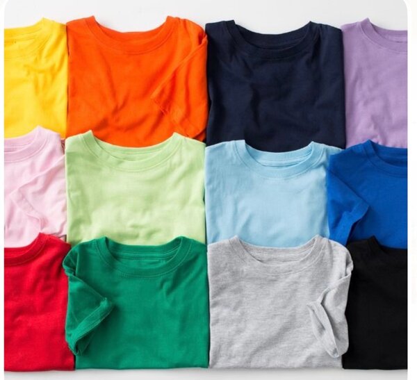T-shirts multicolores en coton