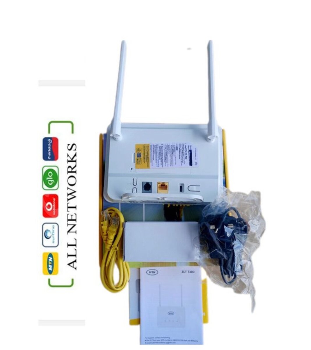 Universal Broadband 4G Router + Backup Battery- White