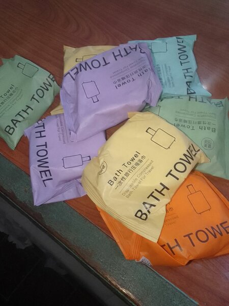 Serviettes de Bain compressé