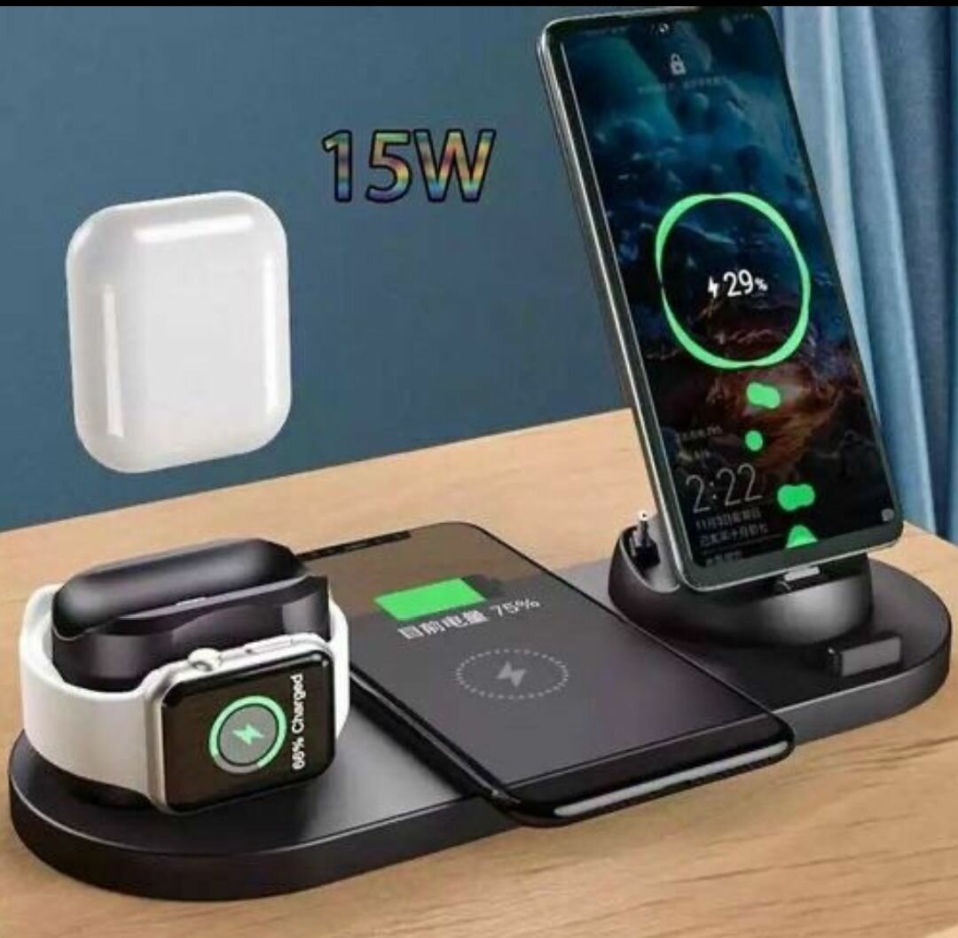 Station de Charge 3-en-1 Sans Fil