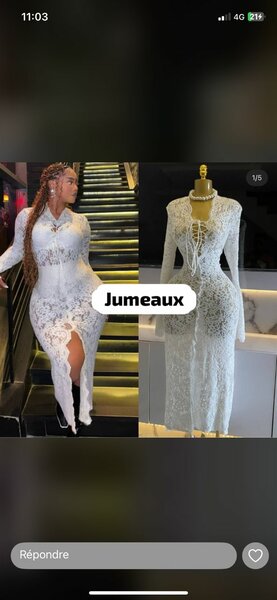 Robe en dentelle blanche
