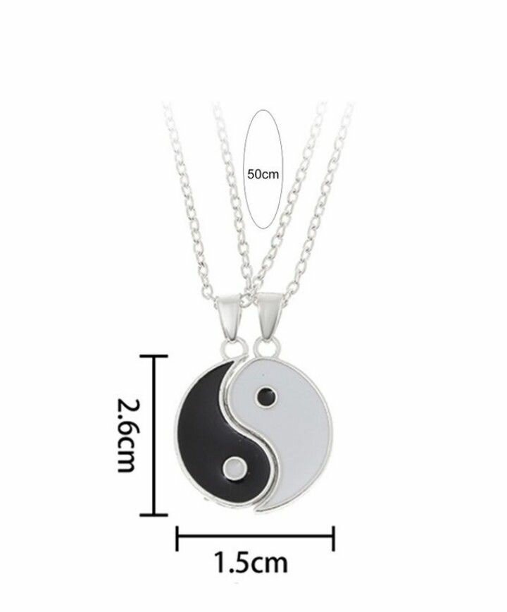 2pcs yin Yang necklace