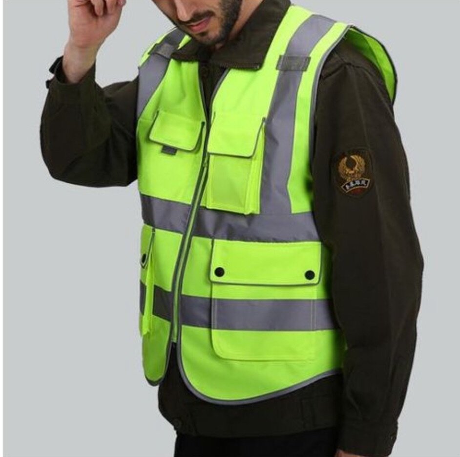 Reflective Safety Vest Fluorescent Green XL