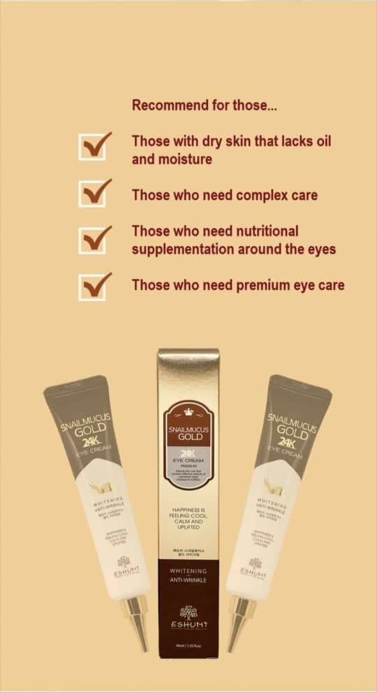 Crème Yeux Or 24K Anti-Rides