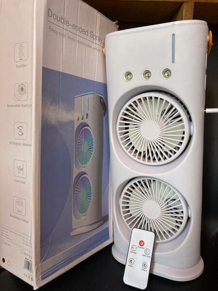 Air-cooled double fan