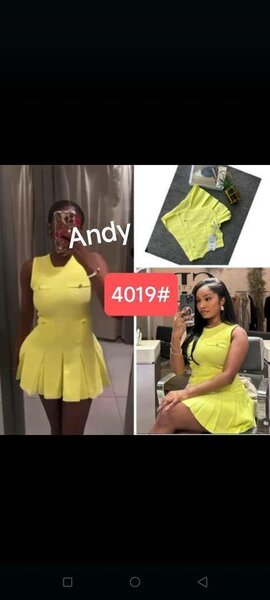 Robe trapèze jaune vif