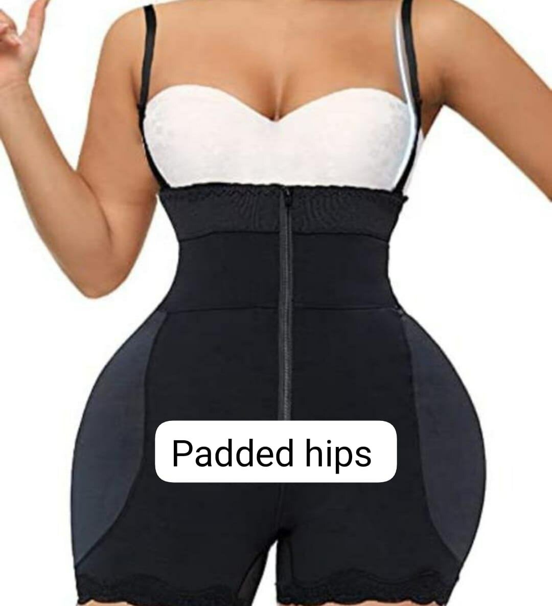 Padded hips with corset and straps