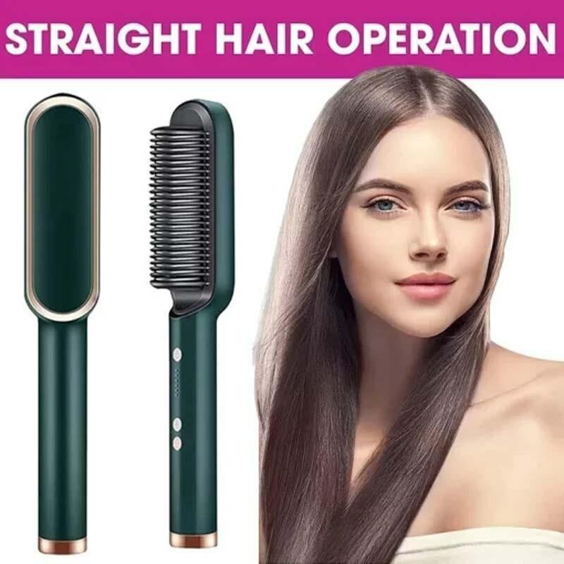 Hair straightner brush