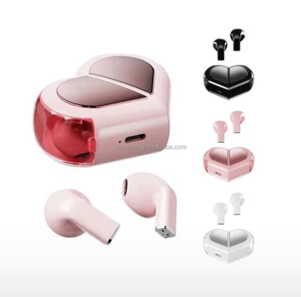 Écouteurs Bluetooth en forme de cœur