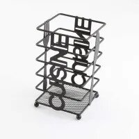 Cutlery Rack Holder Black Coating Tableware Stand Knife Fork and Spoon Drying Stand Kitchenware