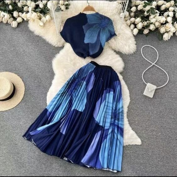 Ensemble Jupe et Haut Fleur