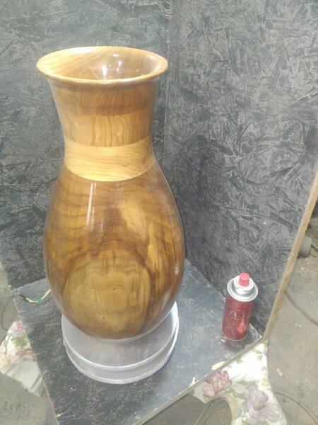 Деревянная посуда. N3. Ваза  напольная.