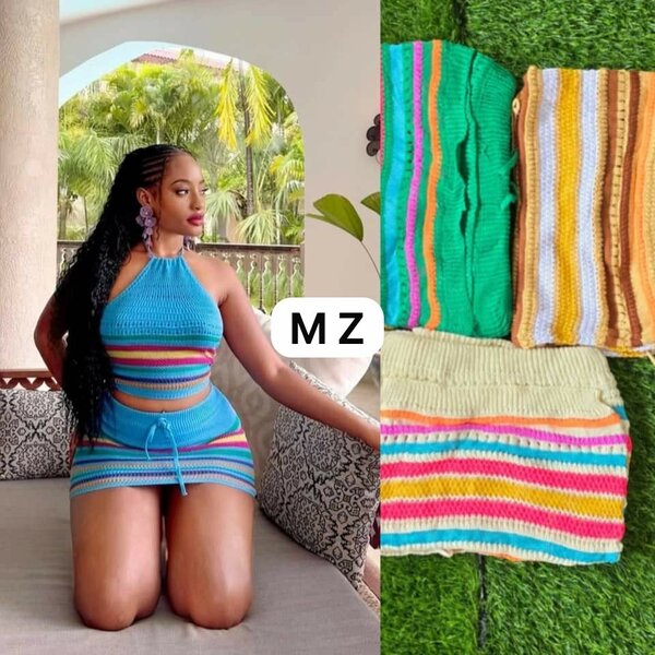 Ensemble tricoté coloré