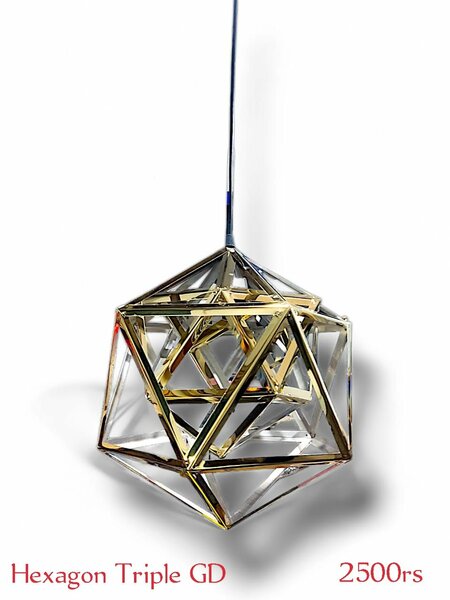 Hexagon Triple Semi Golden