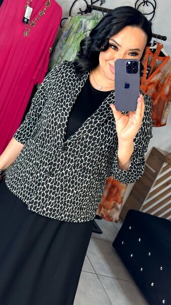 Пиджак с платьем из трикотажа