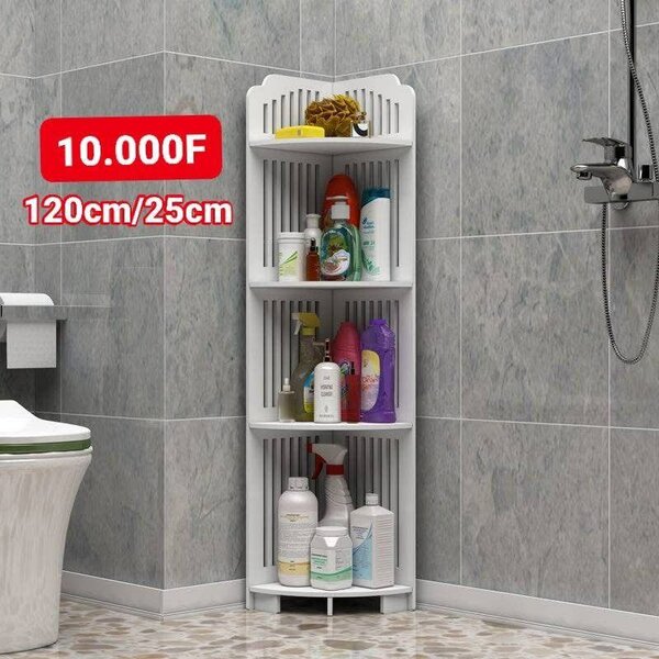 Étagère d'angle étanche salle de bain
