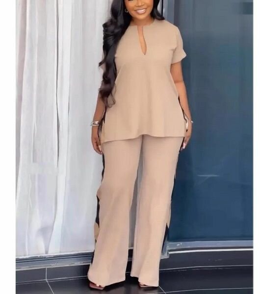 Ensemble élégant beige femme