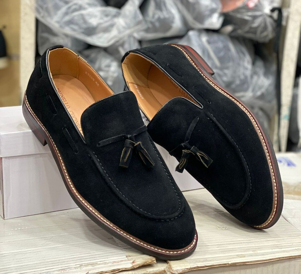 Mocassins en daim élégants pour hommes