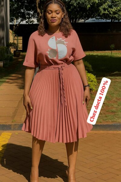 Robe plissée chic femme