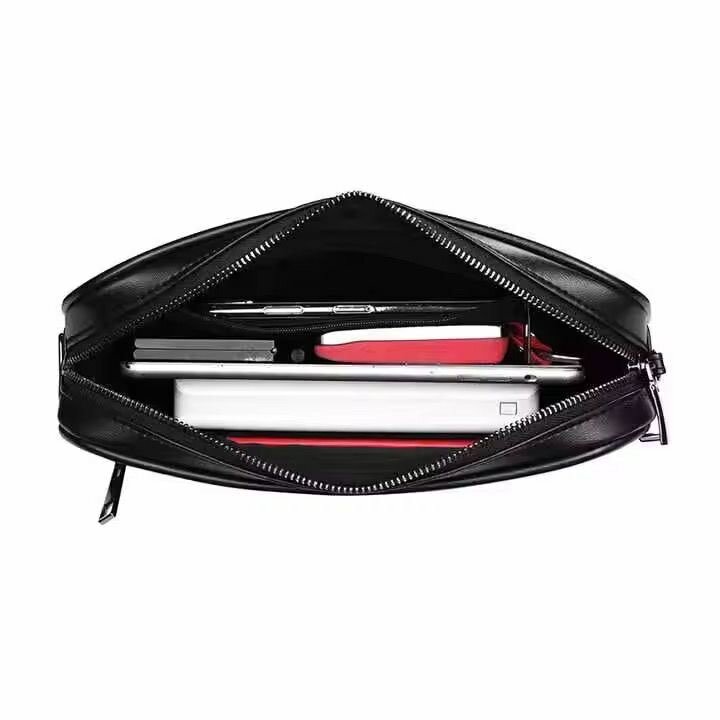 Pochette cuir antivol homme