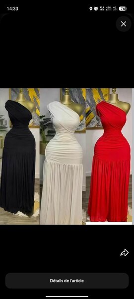 Robe longue asymétrique élégante