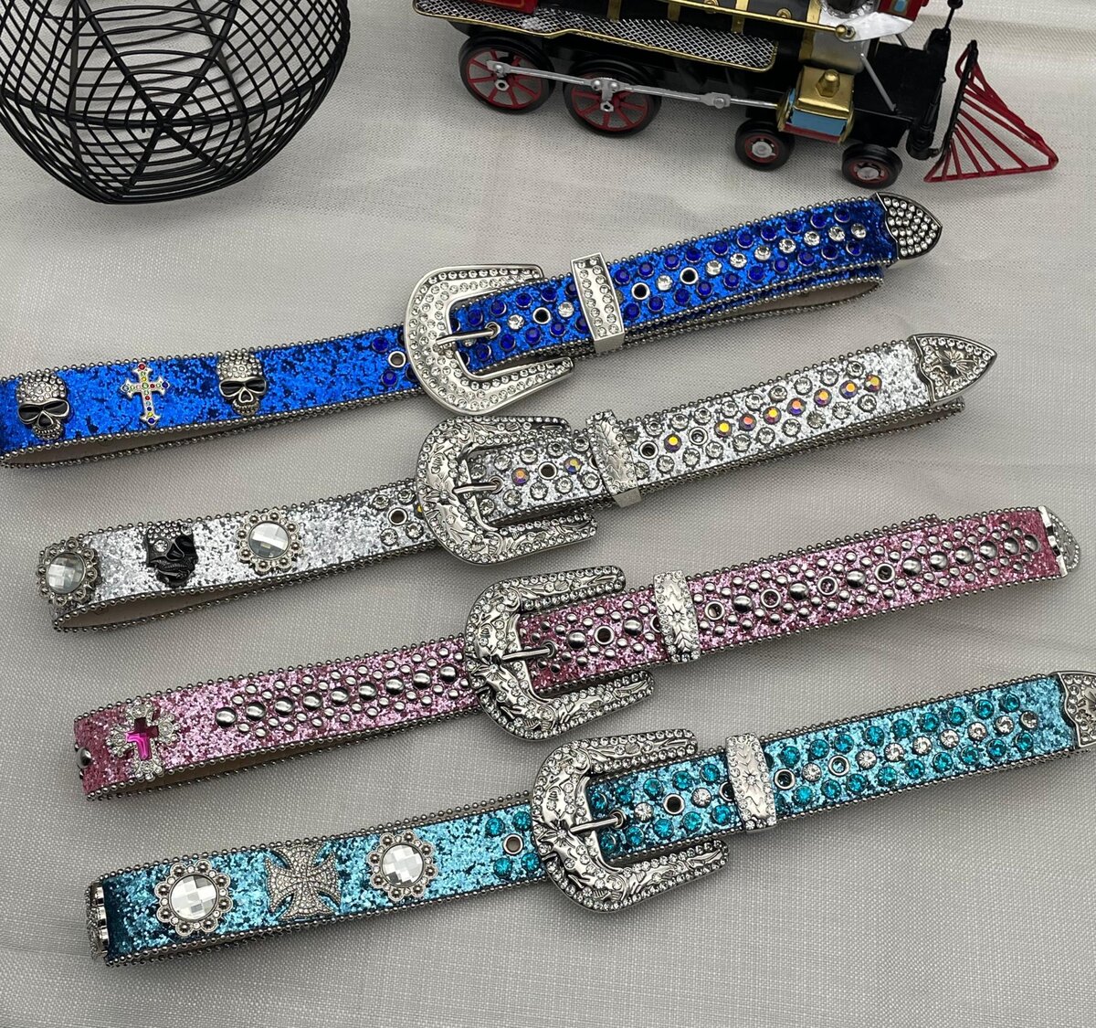 Designer shining belts