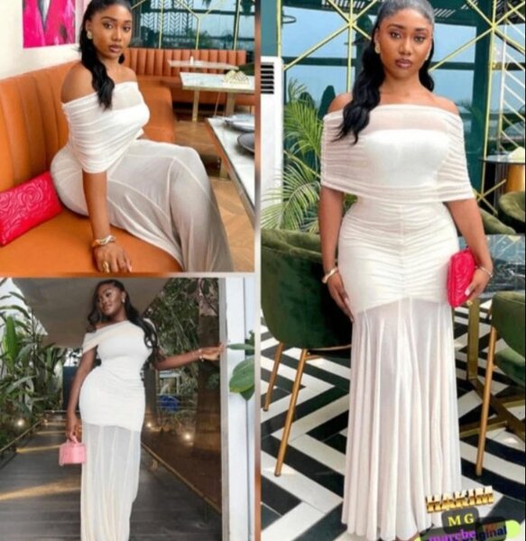 Robe élégante en tulle blanc