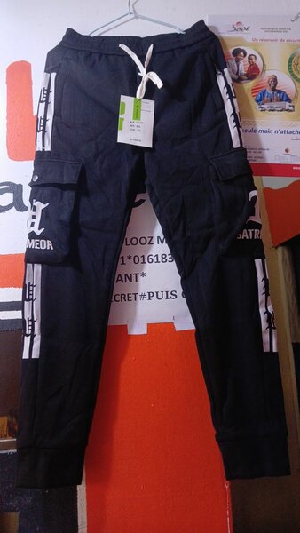 Pantalon Cargo Noir Homme
