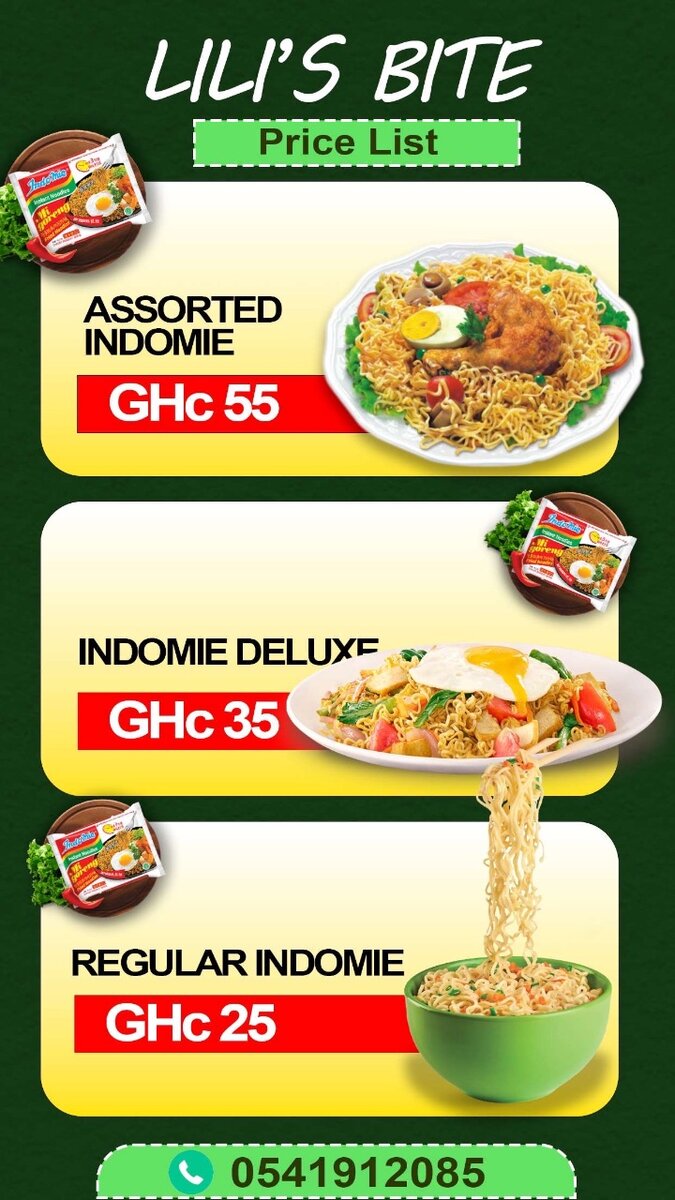 Indomie and spaghetti Noodles