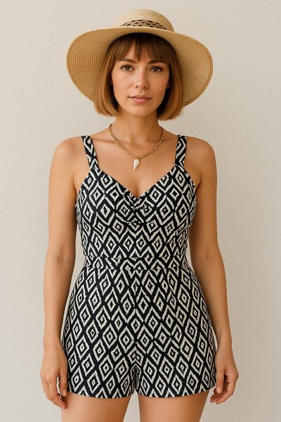 Combinaison chic imprimée été