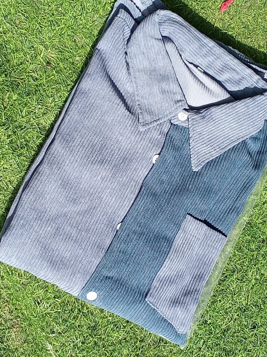 Chemise en velours 2 ton