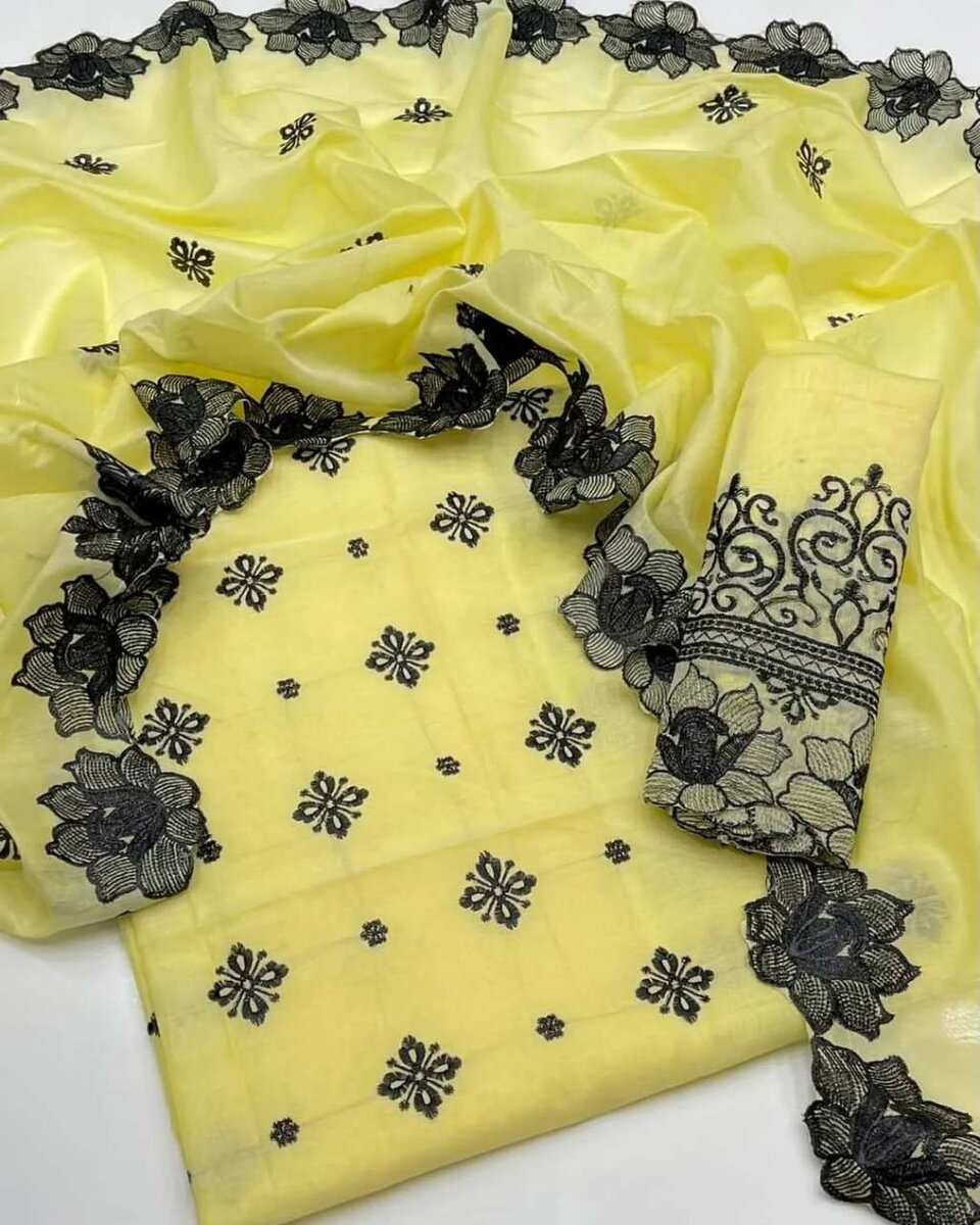 Paper cotton embroidery 2 pc 7 colours available dc free