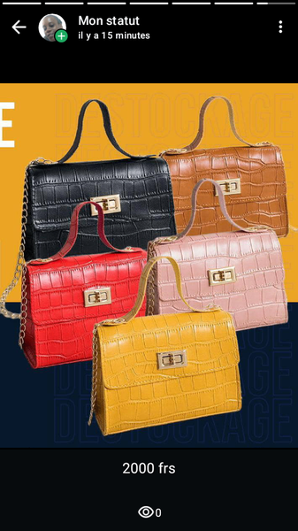 Sac à Main Élégant Croco jaune