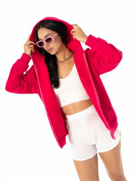 Зип Худи оверсайз с начёсом на молнии