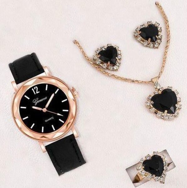 Ensemble montre et bijoux élégants